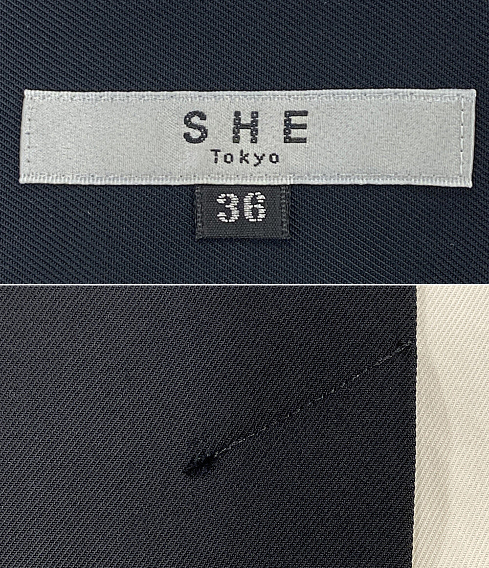 SHE TOKYO シートーキョー スカート ブラック インナープリーツ S-SK-153 レディース SIZE 36