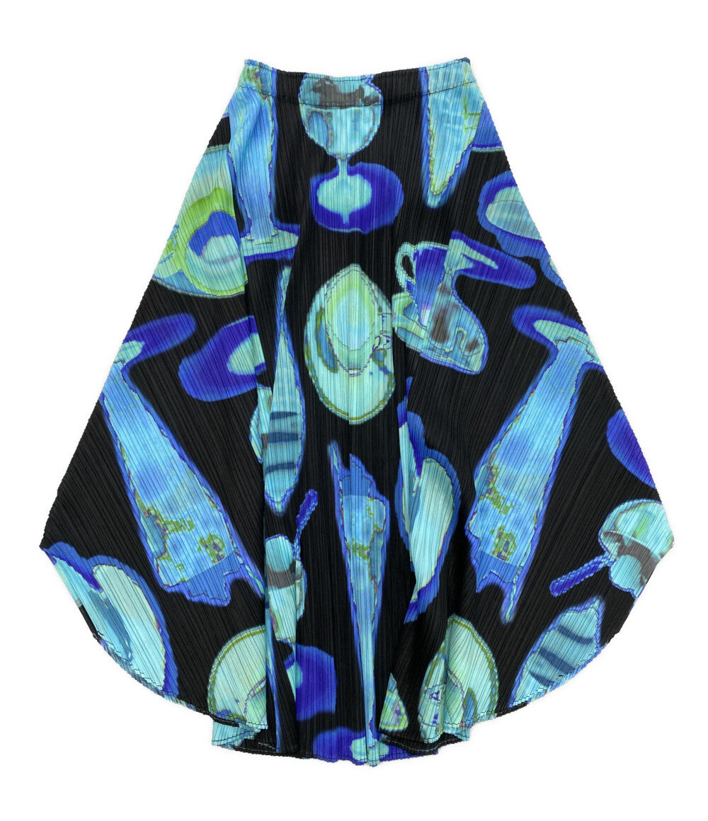 美品 PLEATS PLEASE スカート THERMAL FOODS ブルー 25ss PP51JG675 レディース SIZE 5 プリーツプリーズ