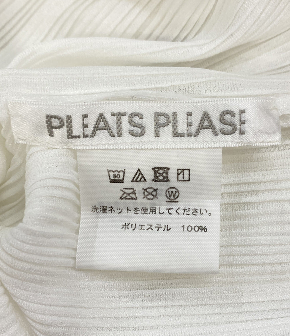 PLEATS PLEASE ハイネック長袖PP55-FK113 PLEATS PLEASE 長袖シャツ PP55-FK113 ホワイト ハイネック レディース