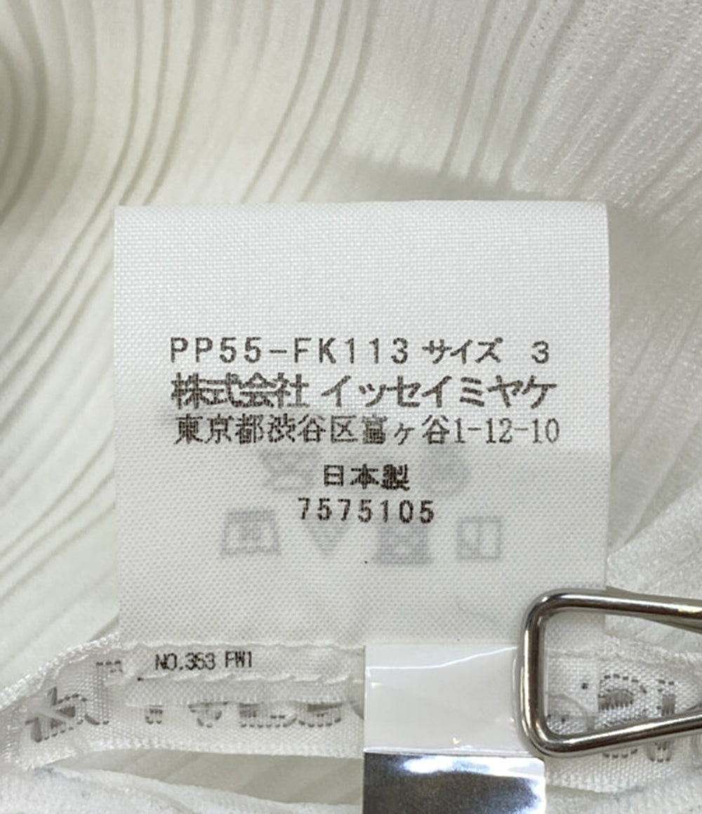 PLEATS PLEASE 長袖シャツ PP55-FK113 ホワイト ハイネック レディース
