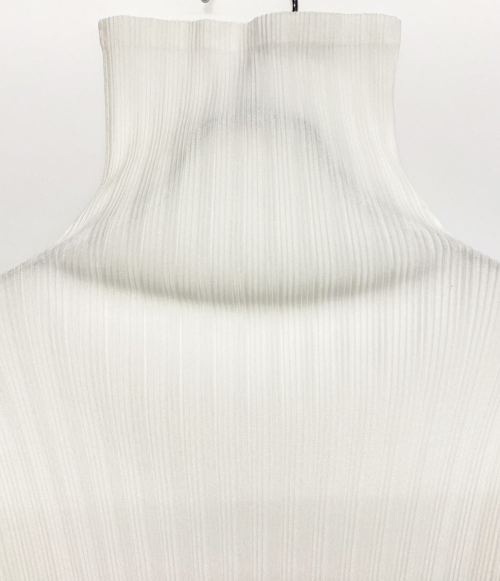 PLEATS PLEASE 長袖シャツ PP55-FK113 ホワイト ハイネック レディース