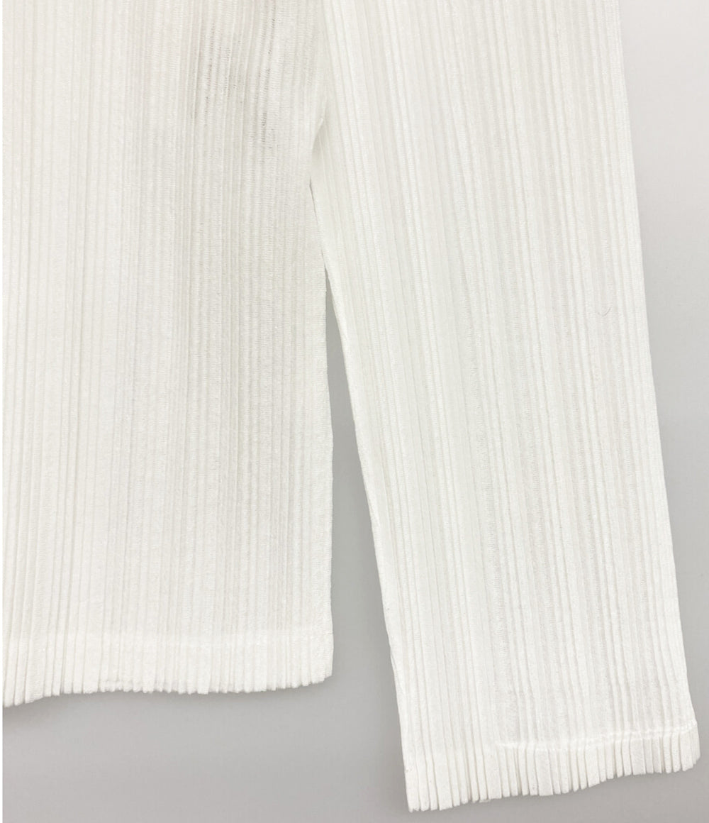 PLEATS PLEASE ハイネック長袖PP55-FK113 PLEATS PLEASE 長袖シャツ PP55-FK113 ホワイト ハイネック レディース