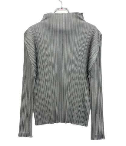 PLEATS PLEASE 長袖シャツ PP55-JK106 グレー レディース SIZE 3 プリーツプリーズ