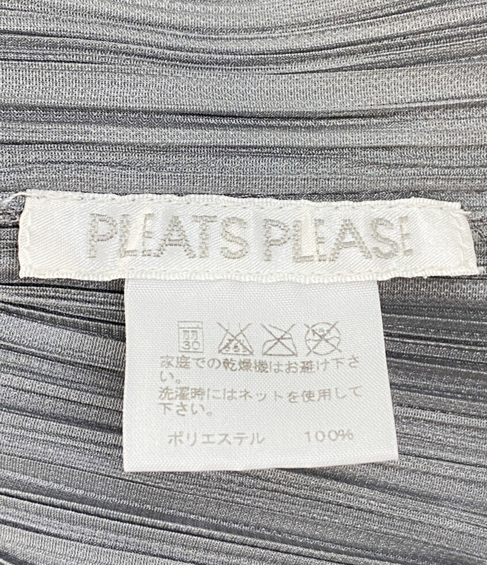 PLEATS PLEASE 長袖シャツ PP55-JK106 グレー レディース SIZE 3 プリーツプリーズ