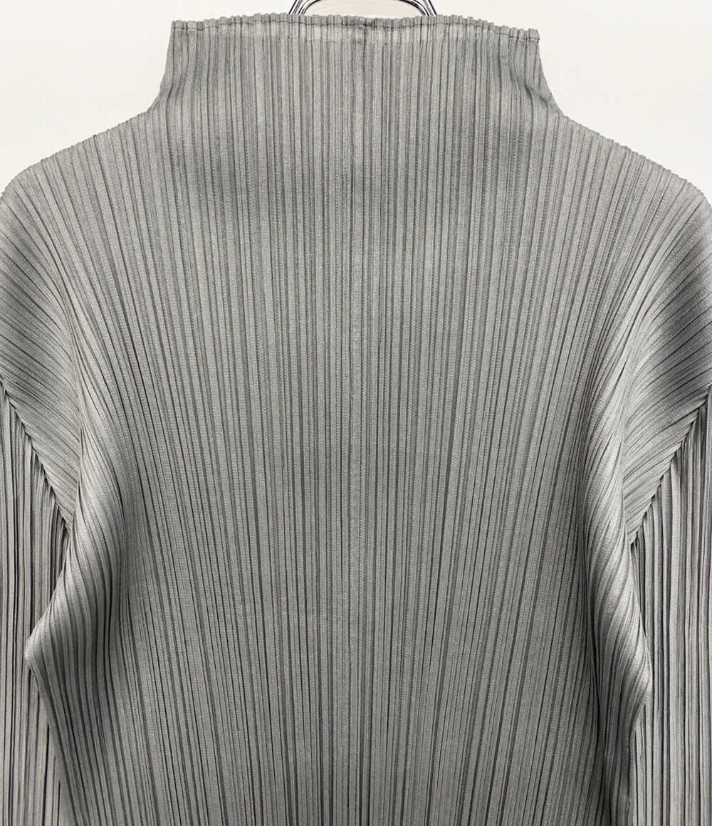 PLEATS PLEASE 長袖シャツ PP55-JK106 グレー レディース SIZE 3 PLEATS PLEASE 長袖シャツ PP55-JK106 グレー レディース SIZE 3