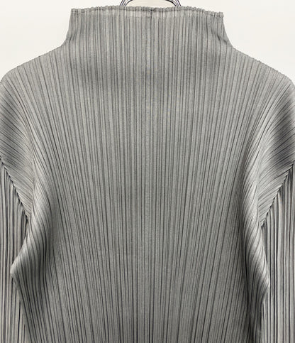 PLEATS PLEASE 長袖シャツ PP55-JK106 グレー レディース SIZE 3 プリーツプリーズ