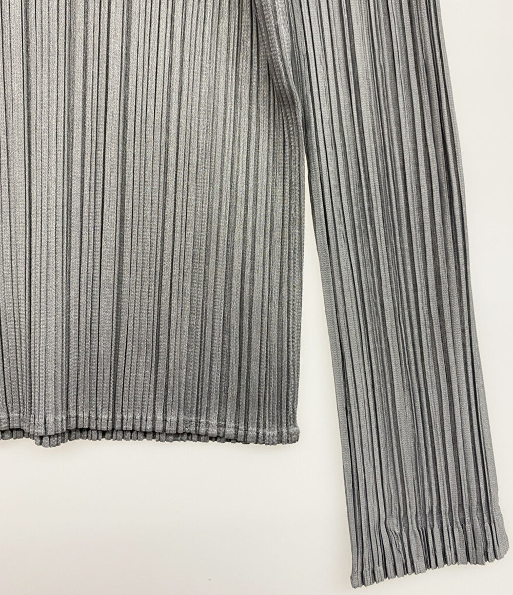 PLEATS PLEASE 長袖シャツ PP55-JK106 グレー レディース SIZE 3