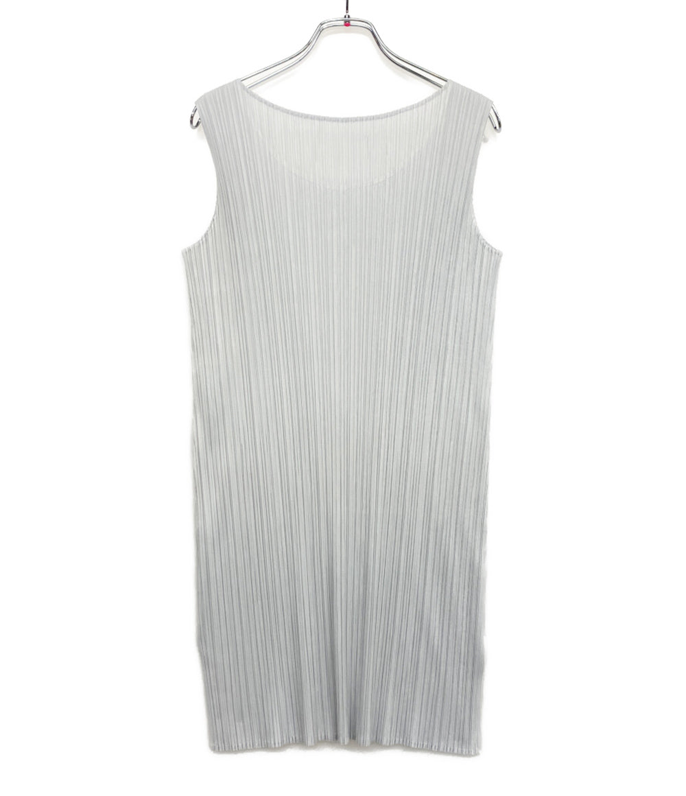 PLEATS PLEASE ノースリーブワンピース PP55-JT104 ライトグレー