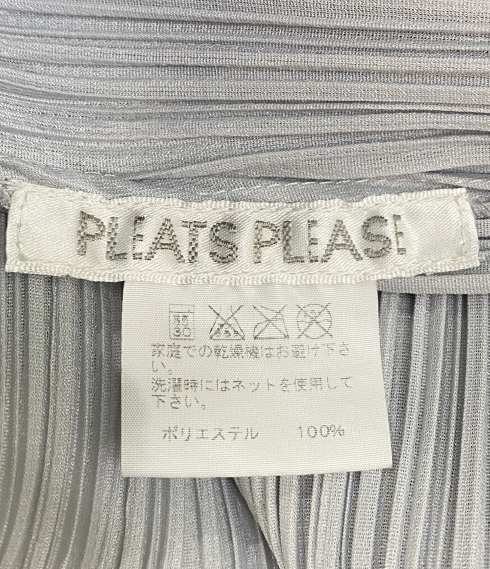 PLEATS PLEASE ノースリーブワンピース PP55-JT104 ライトグレー