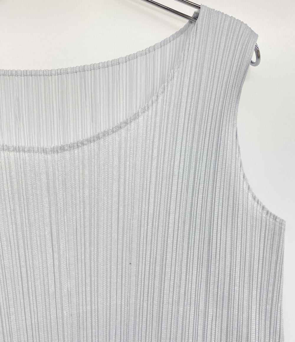 PLEATS PLEASE ノースリーブワンピース PP55-JT104 ライトグレー