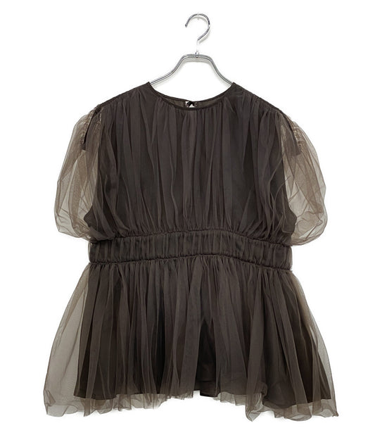 Curensology チュールブラウス 23SS CL306106ER レディース SIZE F カレンソロジー