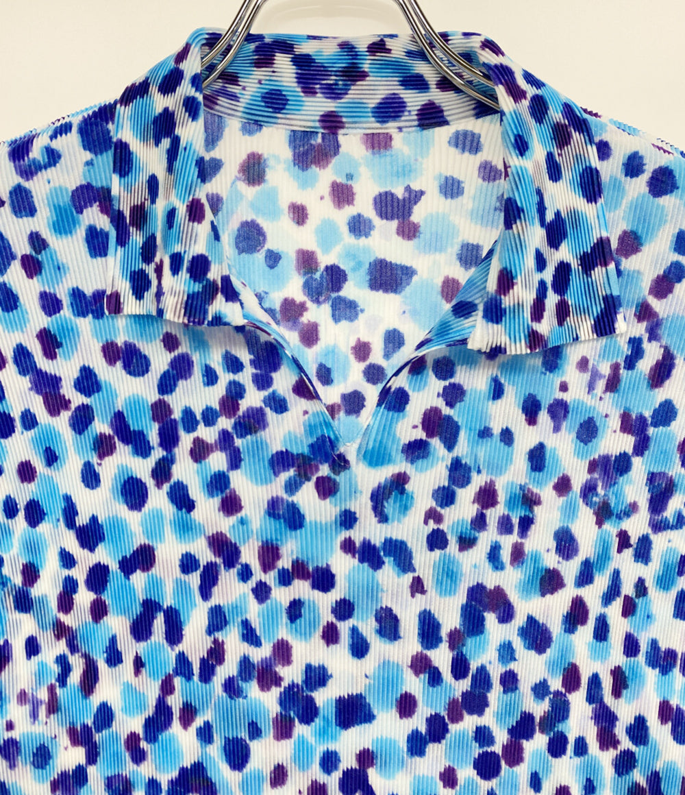 PLEATS PLEASE 半袖Tシャツ 2015 スキッパー ブルー PP51FK383