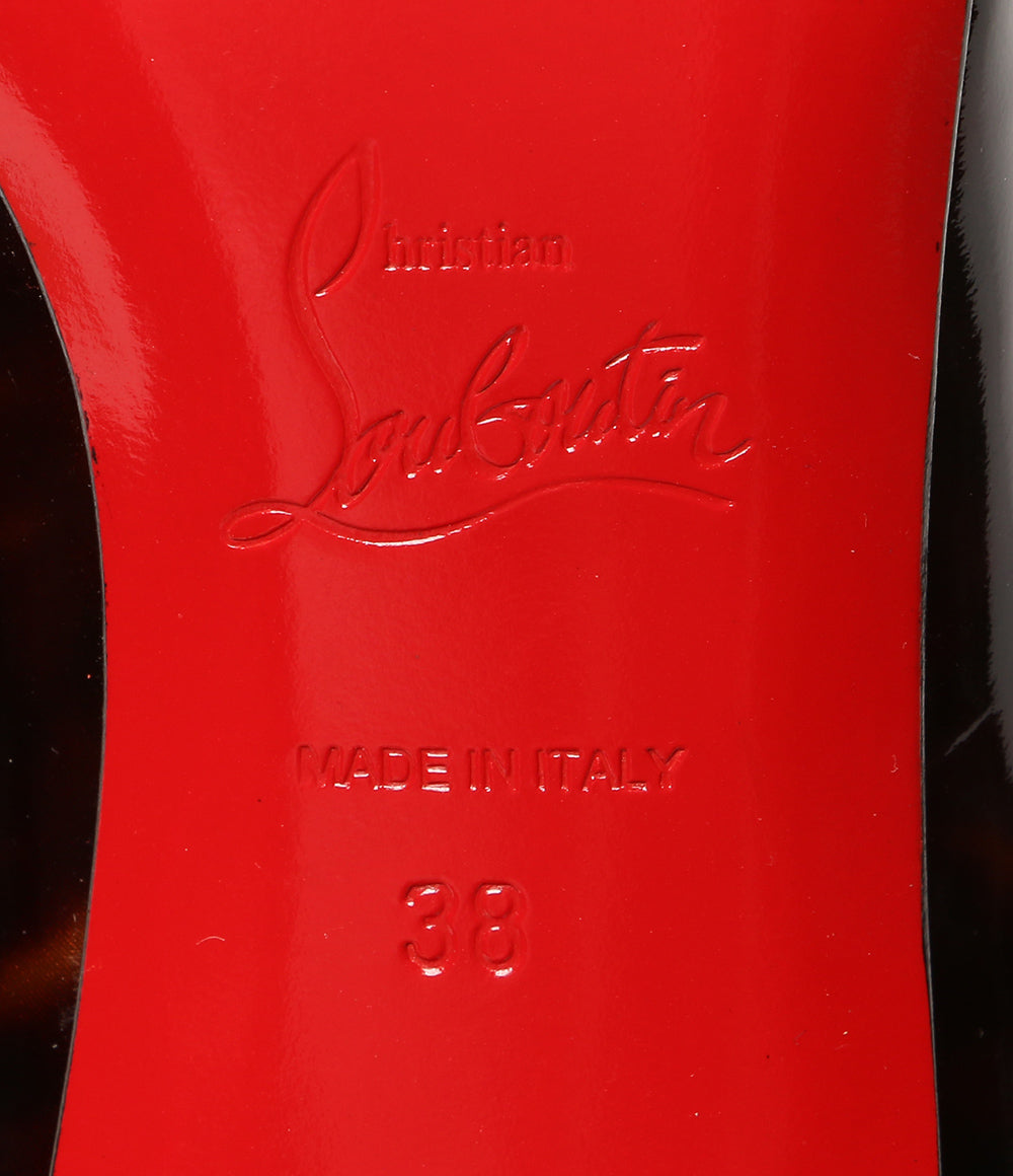 Christian Louboutin サンダル ヒール パテントレザー レディース SIZE 38 クリスチャンルブタン