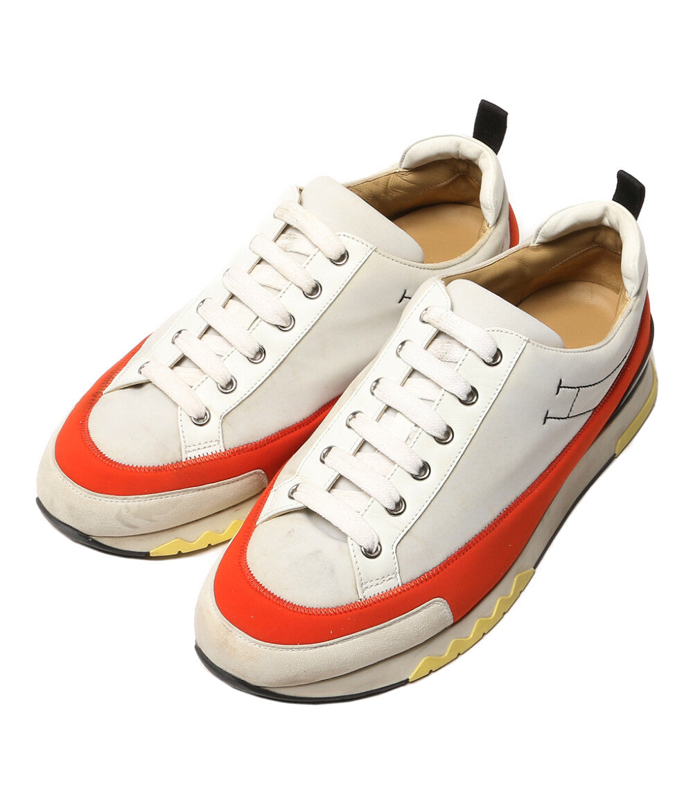 HERMES スニーカー ラピッド Hステッチ ホワイト オレンジ 181332ZH メンズ SIZE 43 1/2 エルメス