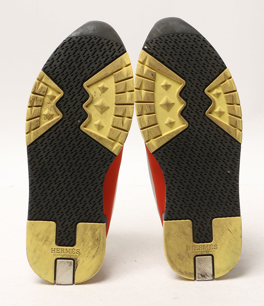HERMES スニーカー ラピッド Hステッチ ホワイト オレンジ 181332ZH メンズ SIZE 43 1/2 エルメス
