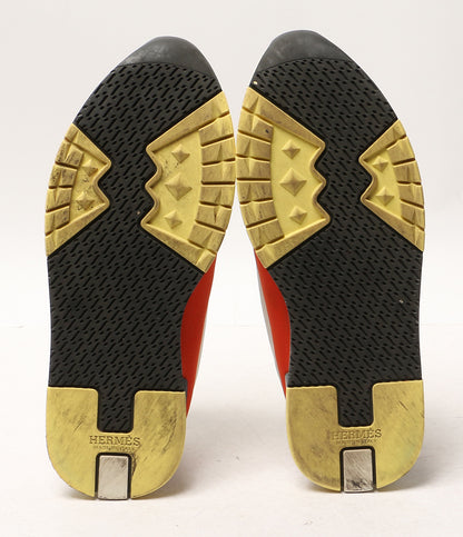 HERMES スニーカー ラピッド Hステッチ ホワイト オレンジ 181332ZH メンズ SIZE 43 1/2 エルメス