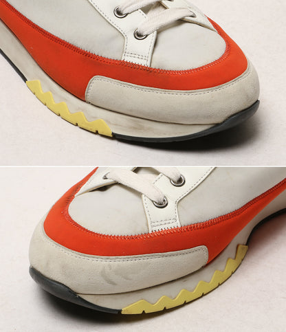 HERMES スニーカー ラピッド Hステッチ ホワイト オレンジ 181332ZH メンズ SIZE 43 1/2 エルメス