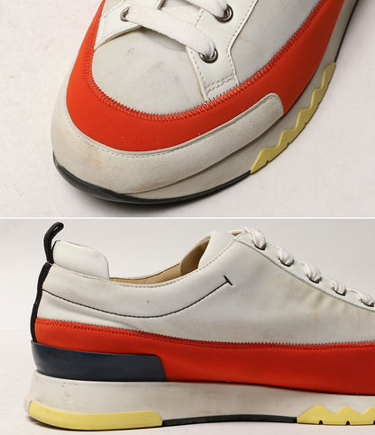 HERMES スニーカー ラピッド Hステッチ ホワイト オレンジ 181332ZH メンズ SIZE 43 1/2 エルメス