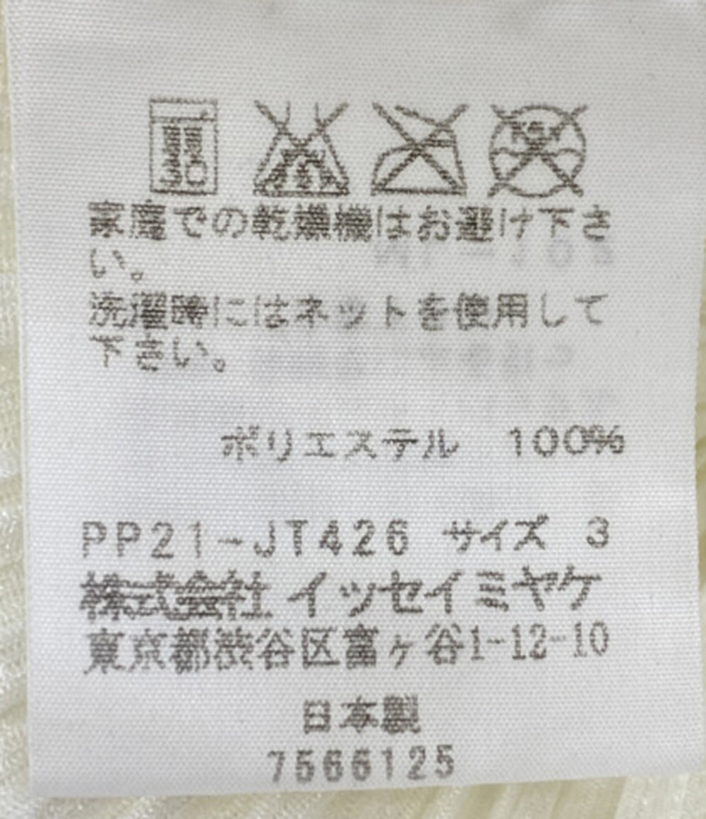 PLEATS PLEASE ノースリーブワンピース ホワイト レッド PP21-JT426 レディース SIZE 3 プリーツプリーズ