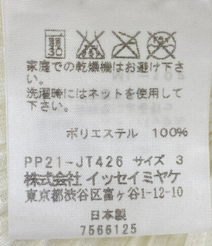 PLEATS PLEASE ノースリーブワンピース ホワイト レッド PP21-JT426 レディース SIZE 3 プリーツプリーズ