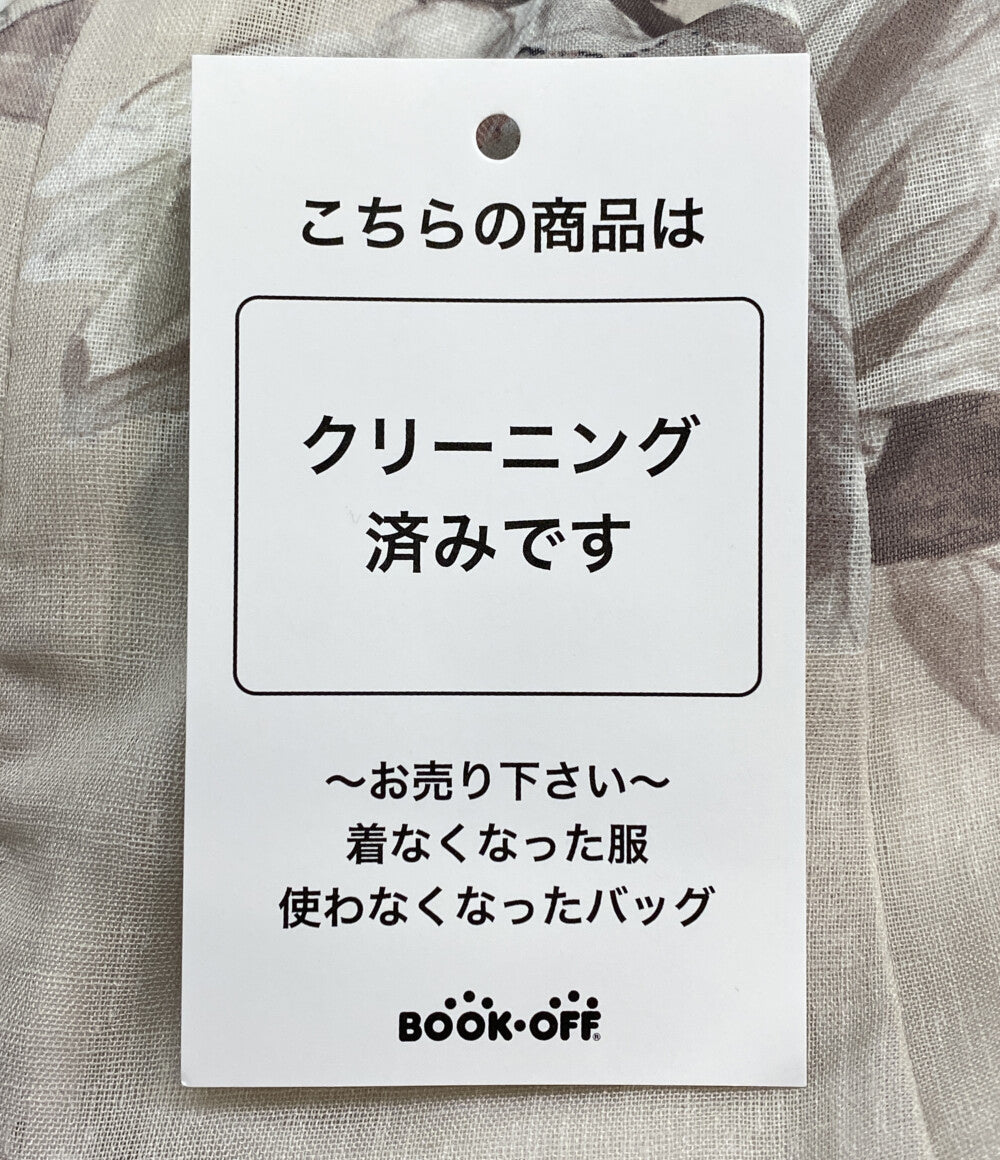 美品 Her lip to ノースリーブワンピース ベージュ Sunflower-Printed Midi Dress12423 1242305040 レディース SIZE S ハーリップトゥ