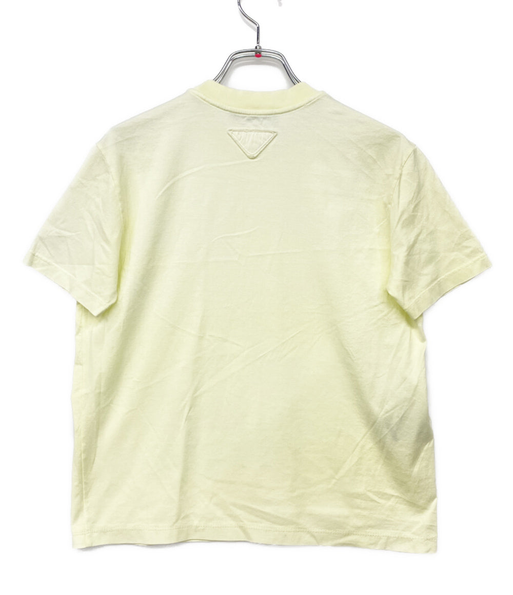 未使用・PRADA プラダTシャツ タイダイ染め風Vネック カーキ半袖レディース PRADA 半袖Tシャツ 135520 YELLOW Tee レディース SIZE XS プラダ
