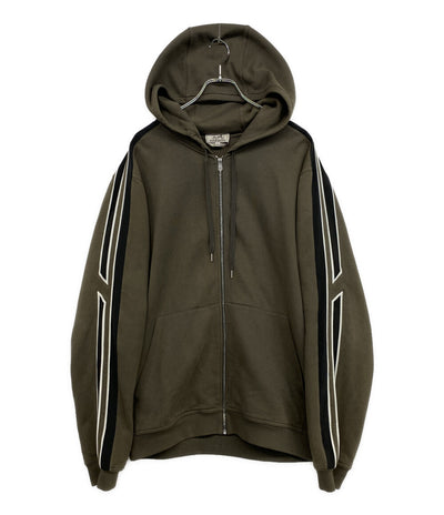 HERMES スウェットパーカー ランH ジップアップ メンズ SIZE XL エルメス