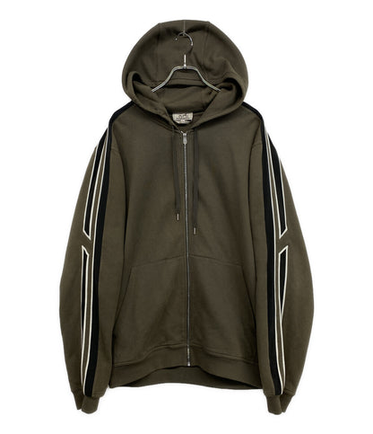 HERMES スウェットパーカー ランH ジップアップ メンズ SIZE XL エルメス