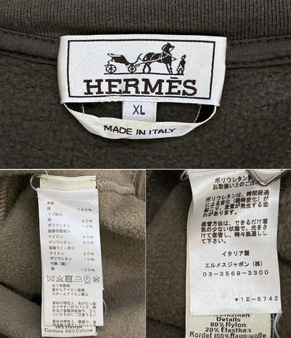 HERMES スウェットパーカー ランH ジップアップ メンズ SIZE XL エルメス