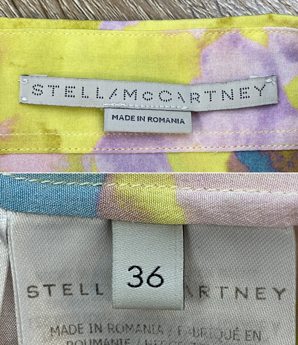 美品 STELLA McCARTNEY ブラウス シルクシャツ フラワー マルチカラー レディース SIZE 36 ステラマッカートニー