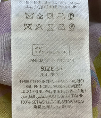 美品 STELLA McCARTNEY ブラウス シルクシャツ フラワー マルチカラー レディース SIZE 36 ステラマッカートニー
