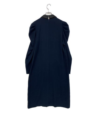 hue DAY TO EVENING ヒュー・デイ・トゥ・イブニング 長袖ワンピース パールワンピ 22W-010D レディース SIZE 38