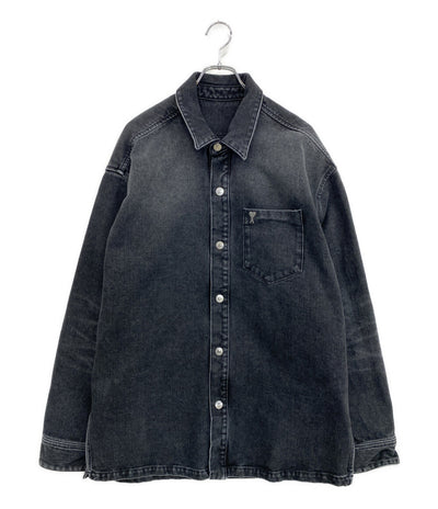美品 AMI Alexandre Mattiussi アミアレクサンドルマテュッシ デニムジャケット スタッズデニムシャツ メンズ SIZE M