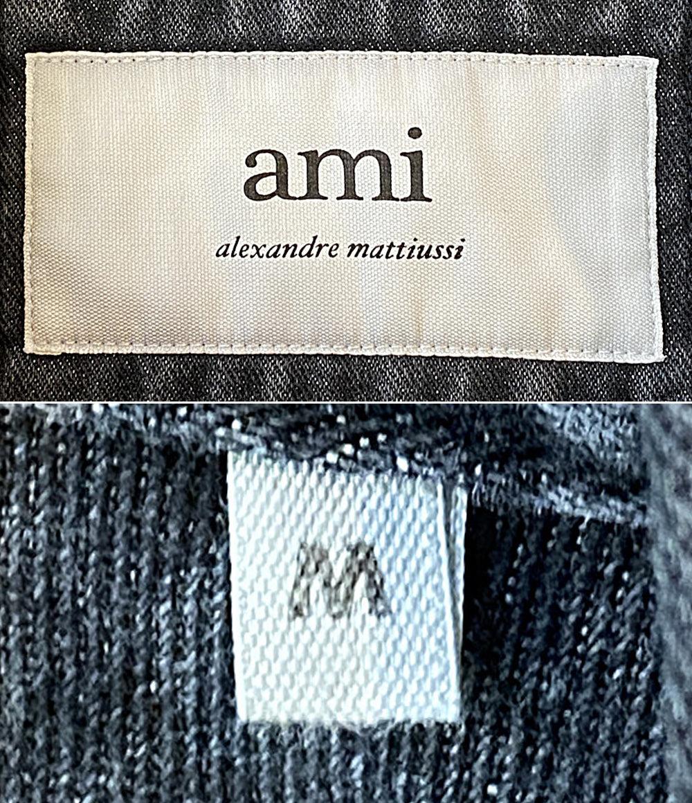美品 AMI Alexandre Mattiussi アミアレクサンドルマテュッシ デニムジャケット スタッズデニムシャツ メンズ SIZE M