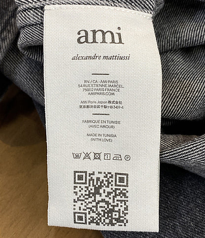 美品 AMI Alexandre Mattiussi アミアレクサンドルマテュッシ デニムジャケット スタッズデニムシャツ メンズ SIZE M