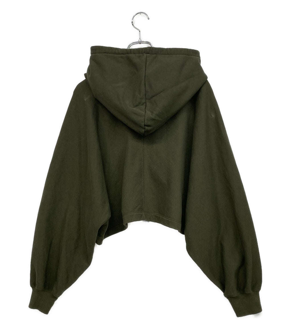 VALENTINO ショートパーカー カーキ Vロゴ レディース SIZE XS