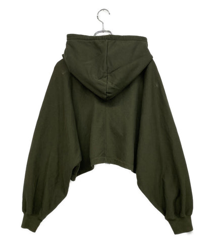 VALENTINO ショートパーカー カーキ Vロゴ レディース SIZE XS ヴァレンチノ