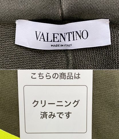 VALENTINO ショートパーカー カーキ Vロゴ レディース SIZE XS ヴァレンチノ