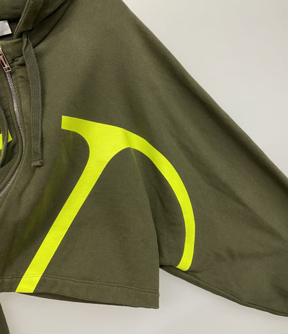 VALENTINO ショートパーカー カーキ Vロゴ レディース SIZE XS ヴァレンチノ
