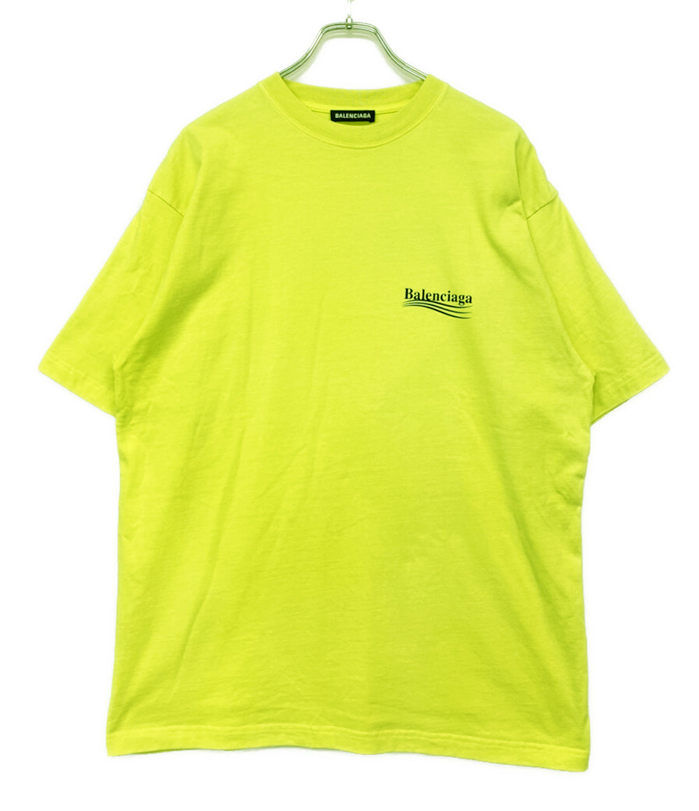 BALENCIAGA 半袖Tシャツ ネオンイエロー キャンペーンロゴ 641675