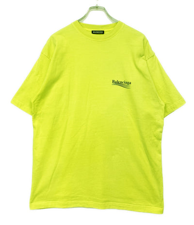 BALENCIAGA 半袖Ｔシャツ ネオンイエロー キャンペーンロゴ 641675 TJVF7 メンズ SIZE XS バレンシアガ