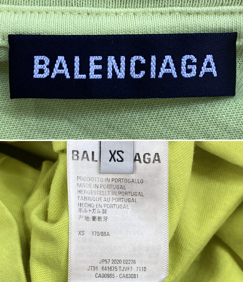 BALENCIAGA 半袖Ｔシャツ ネオンイエロー キャンペーンロゴ 641675 TJVF7 メンズ SIZE XS バレンシアガ