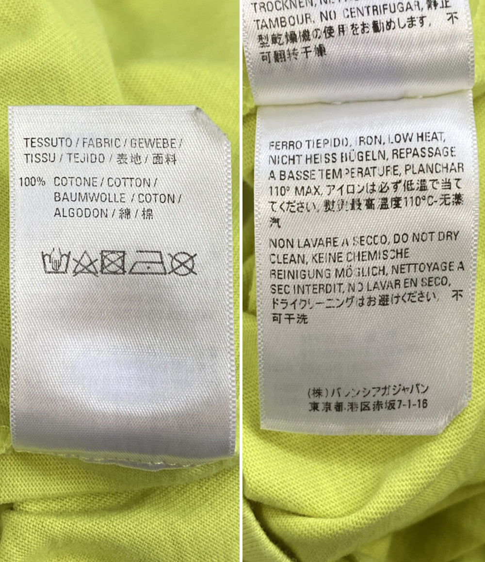BALENCIAGA 半袖Ｔシャツ ネオンイエロー キャンペーンロゴ 641675 TJVF7 メンズ SIZE XS バレンシアガ