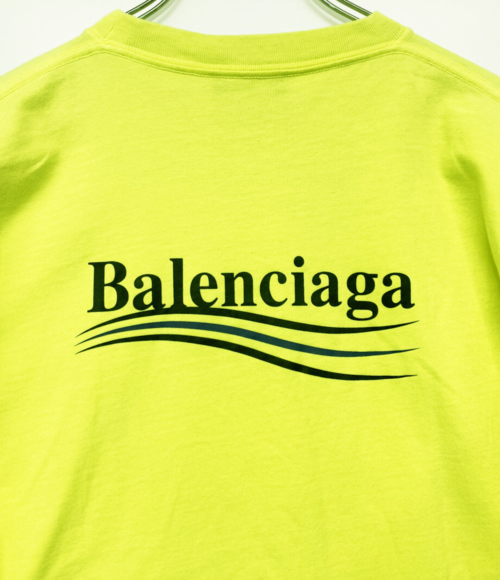 BALENCIAGA 半袖Tシャツ ネオンイエロー キャンペーンロゴ 641675