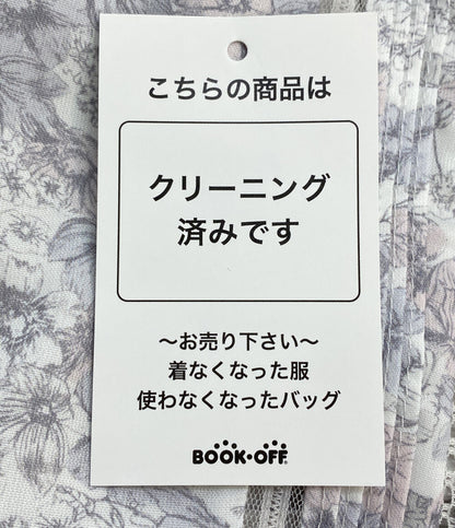 美品 Her lip to ノースリーブワンピース Lace Trimmed Floral Dress グレー ピンク レディース SIZE M ハーリップトゥ
