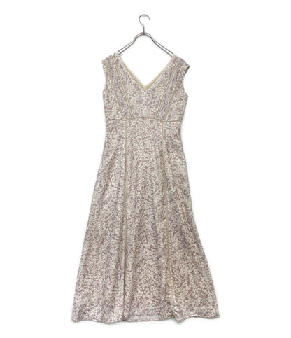 美品 Her lip to ノースリーブワンピース ピンク Lace Trimmed Floral Dress 124230506 レディース SIZE M ハーリップトゥ