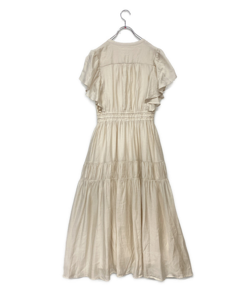 Her lip to 半袖ワンピース ベージュ Little Butterfly Sleeve Dress 125 1251405120 レディース SIZE M ハーリップトゥ