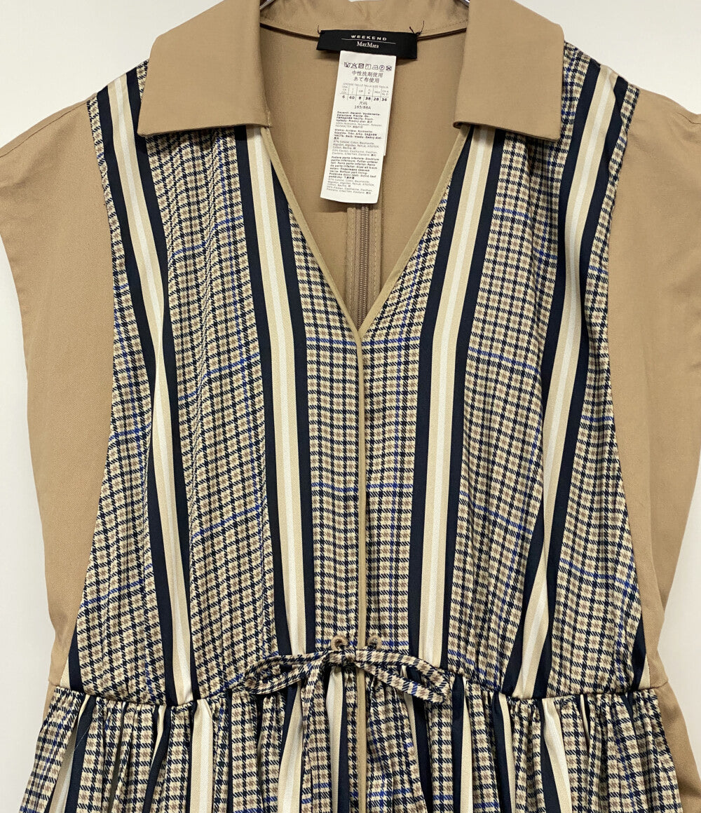 MAX MARA Weekend スキッパー切替ワンピース チェック 522601196 レディース SIZE 40 マックスマーラウィークエンド
