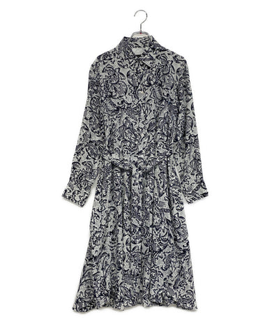 MAX MARA Weekend シャツワンピース 長袖 総柄 シルク レディース SIZE 40 マックスマーラウィークエンド