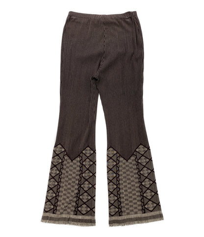 PLEATS PLEASE パンツ ブラウン PP52LF935 レディース SIZE S プリーツプリーズ